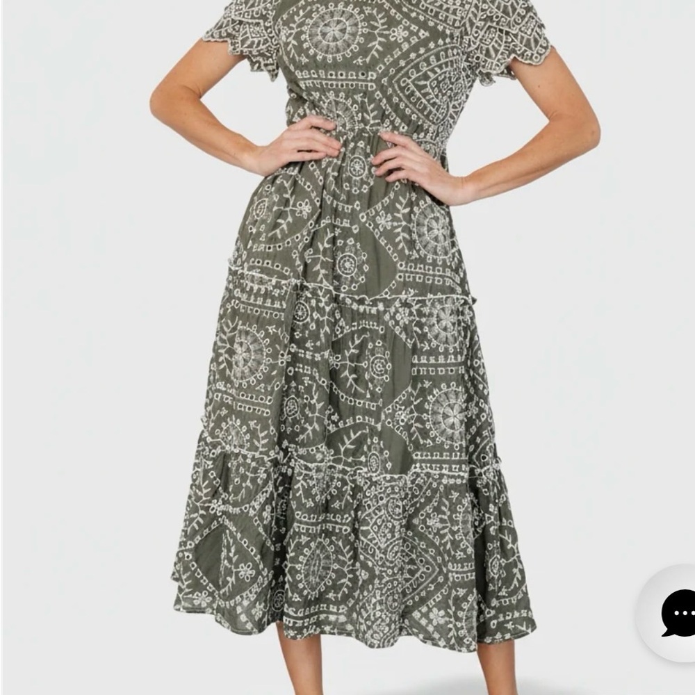 Baltic Born- Maribel Eyelet Midi- NWT